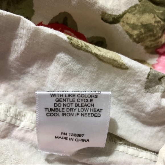 JANE & DELANCEY WOMENS FLORAL SMOCKED BELL SLEEVE PULLOVER BLOUSE TOP SZ S MULTI - Picture 7 of 7